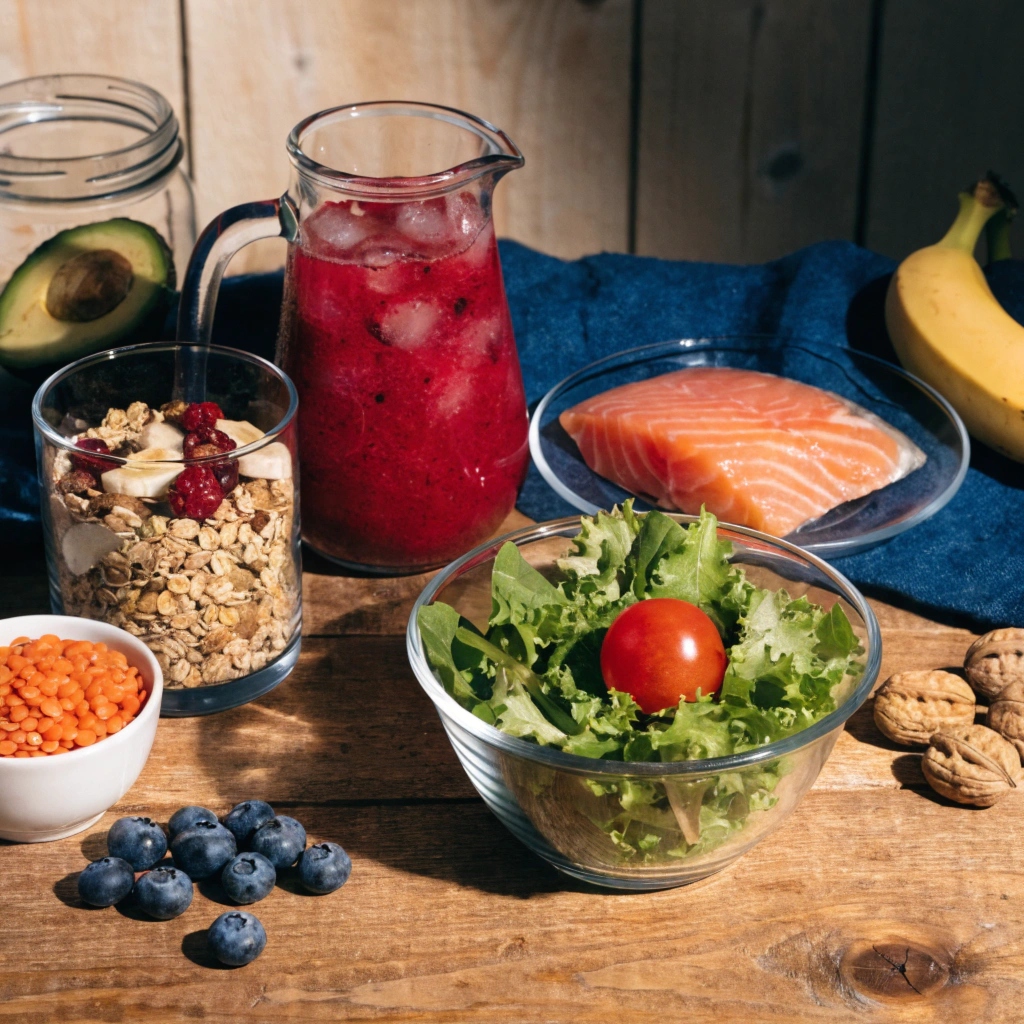 Dermionex ingredients and capsules displayed on a natural surface